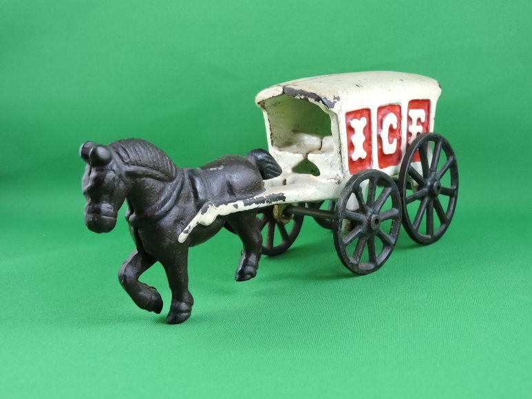Image for Horse Drawn Ice Delivery Wagon Vintage 1920's-30s