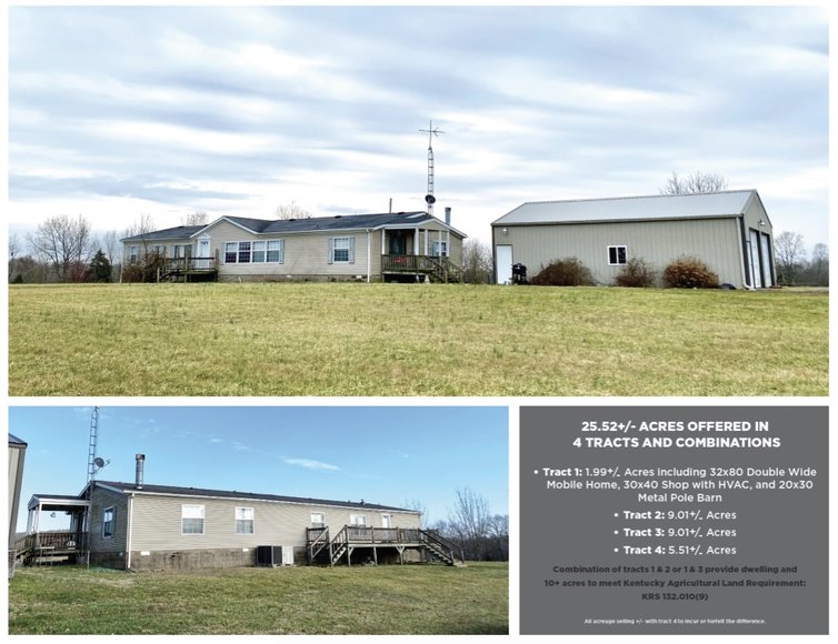 Image for 25.52+/- ACRES OFFERED IN 4 TRACTS AND COMBINATIONS