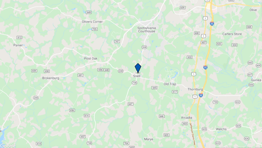 Image for 4.5 +/- Acres of Commercial Property Fronting Morris Rd. Near Snell Intersection in Spotsylvania County--ONLINE ONLY BIDDING!!