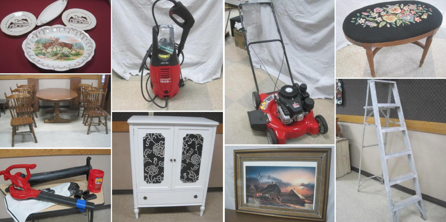 Furniture, Decor, Household, Shop Supplies, Glassware, Lawn and Garden, Plus More!