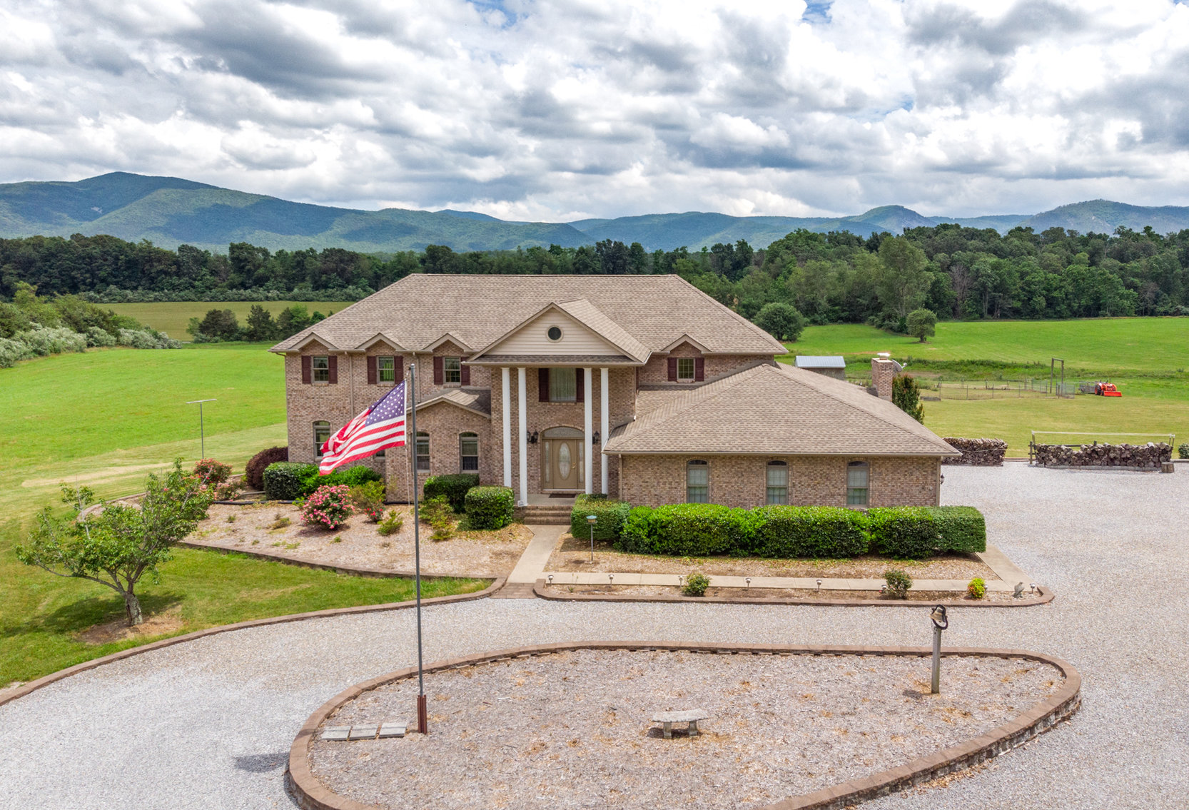 Custom 3 BR/3 BA Home on 14.5 +/ Acres w/Amazing Blue Ridge Mountain