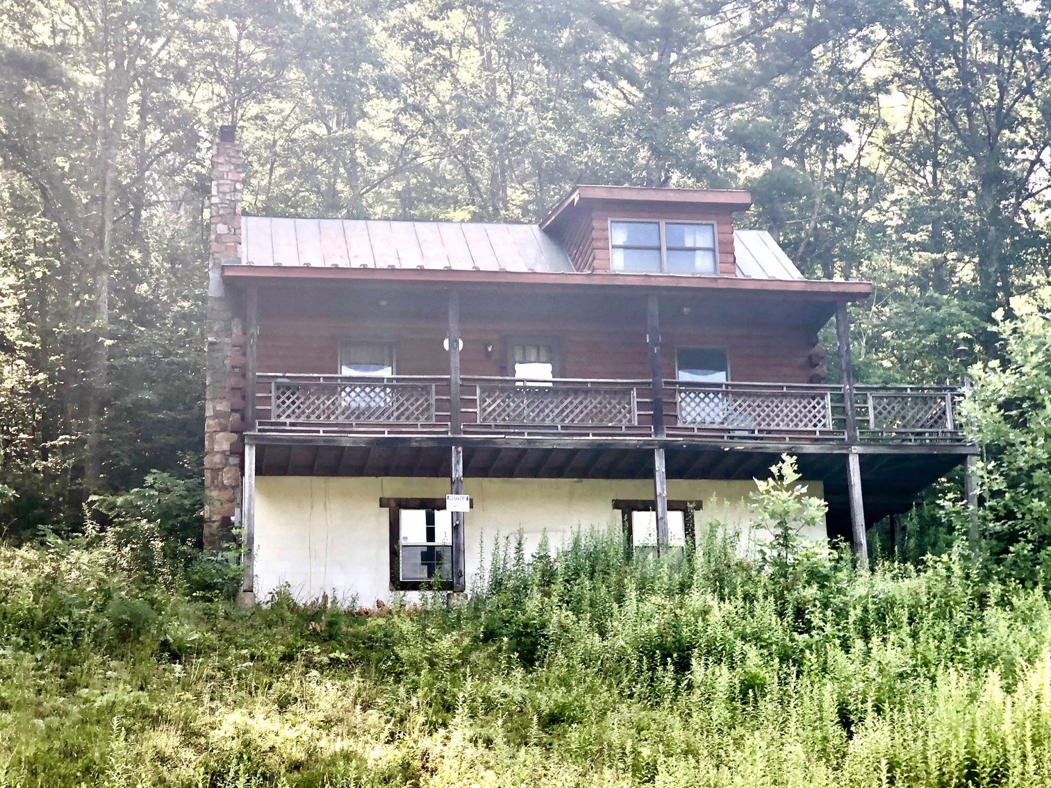 2 BR/1 BA Log Cabin on 30 +/ Acres Bordering National Forest in Bath