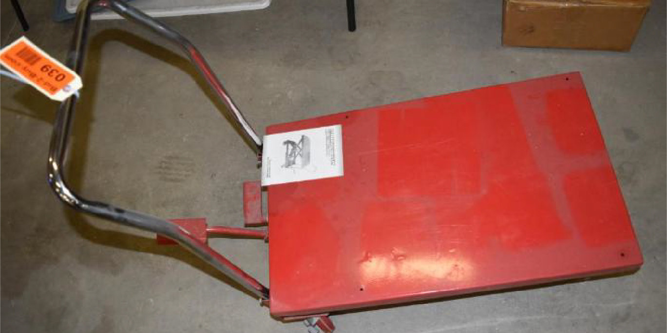 M.I. Steel Auto Lift, Lift Table, Lincoln Welder, Electric, (2) Heated Jackets and Harley Davidson B