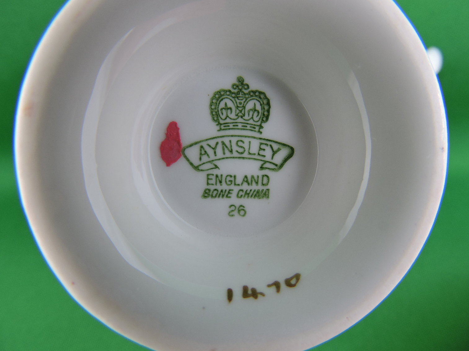 Image for Aynsley Fine Bone China Tea Cup and Matching Saucer - Made in England