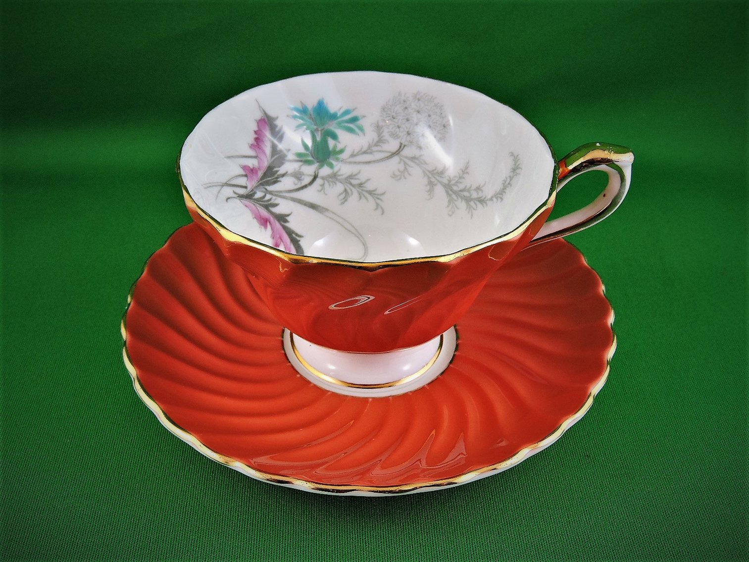 Image for Aynsley Fine Bone China Tea Cup and Matching Saucer - Made in England