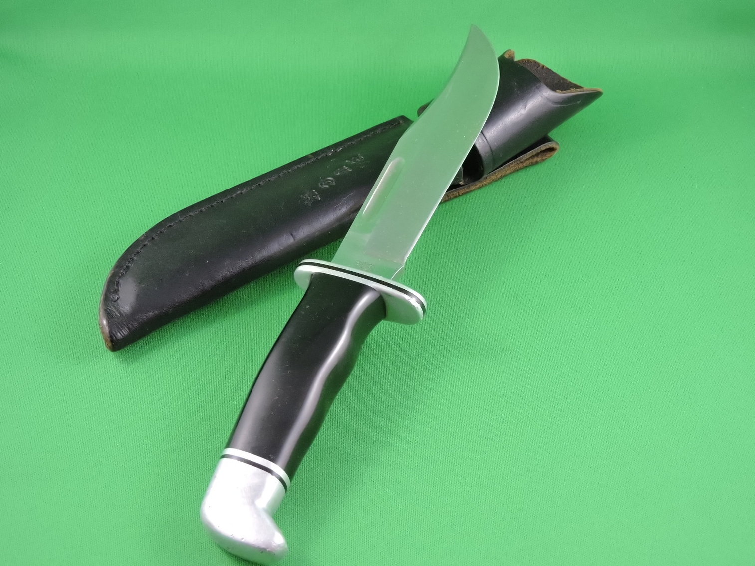 Image for Buck Hunting Knife #119 - Fixed Blade Knife with Sheath.