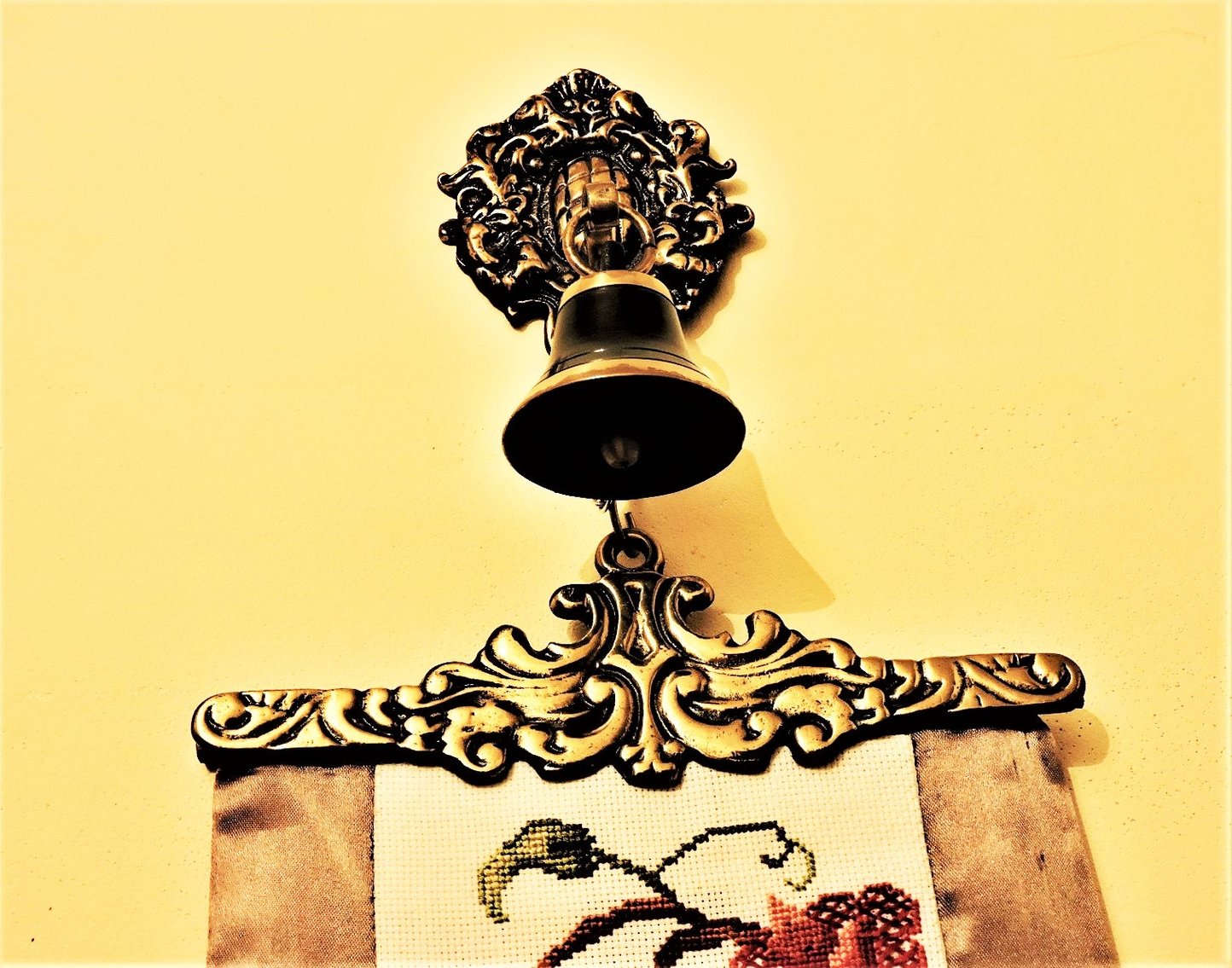 Image for Jacobean Cross Stitch Bell Pull - Vintage