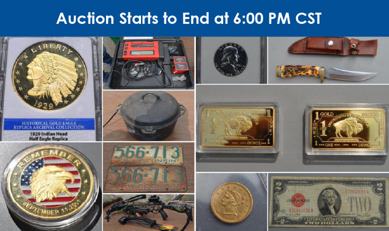 Large Collection of Coins and Currency, Vintage Metal Cars, Gun Safe and More