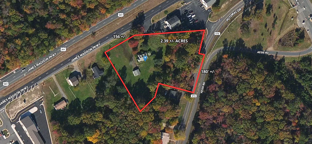 Image for 2.39 +/- Acres Fronting Rt. 301, Surrounded by Commercial Zoning and Only 1.5 miles from NSWC Dahlgren--SELLING to the HIGHEST BIDDER!!