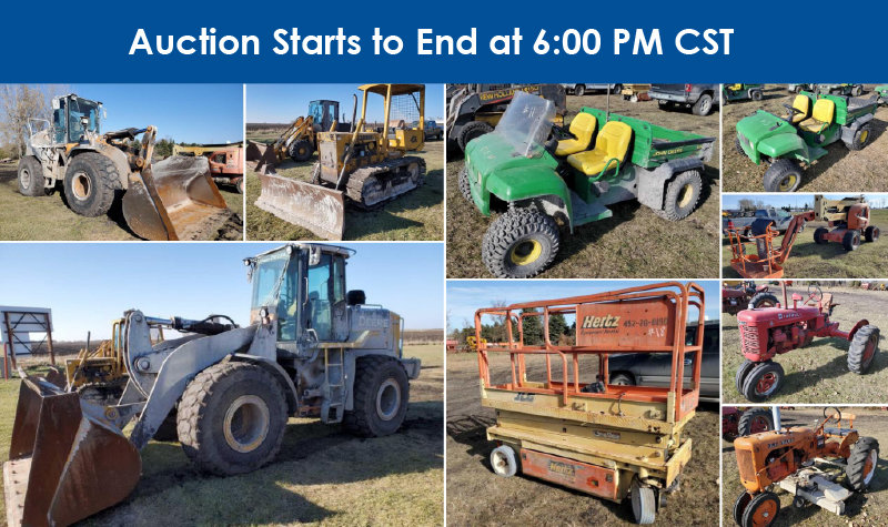 Surplus Construction Equipment, Farm, Trailers, Skid Loaders, Pickups and Parts