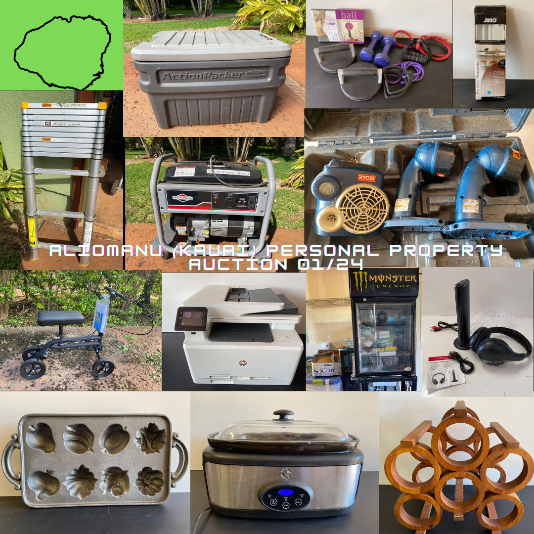 Image for Aliomanu (KAUAI) Personal Property Auction 01/24