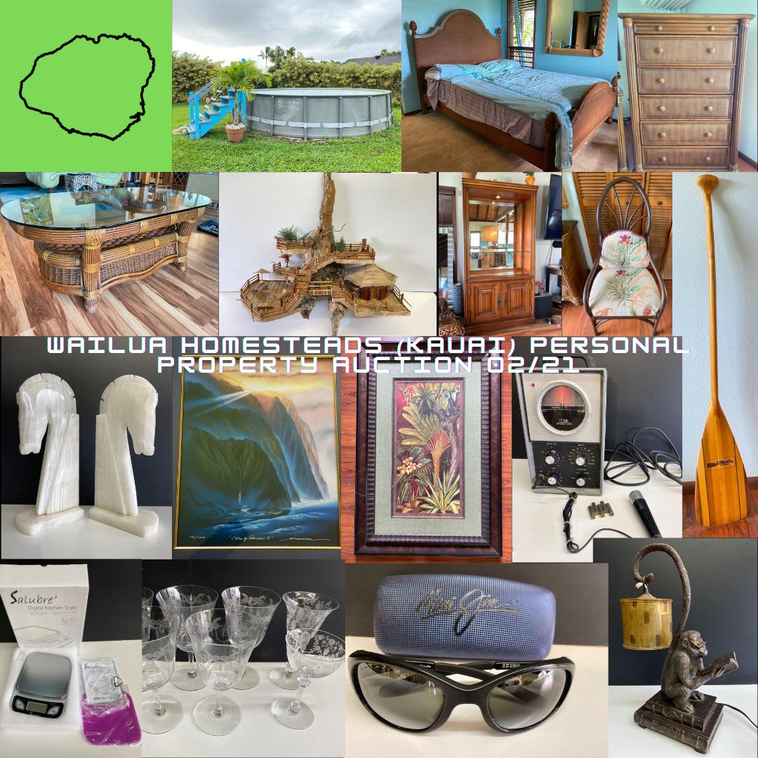 Image for Wailua Homesteads (KAUAI) Personal Property Auction 02/21
