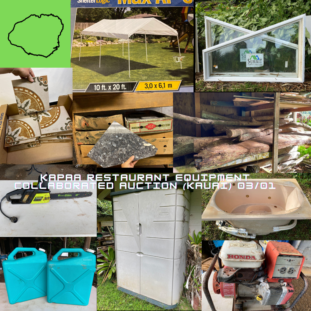 Image for Kapaa Restaurant Equipment Collaborated Auction (KAUAI) 03/01