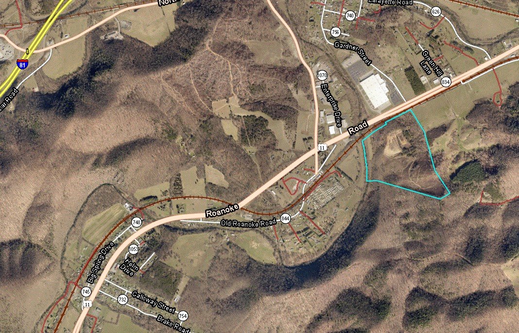 Image for 64.5 AC Development Site - Easy Access To I-81 - Frontage Along Norfolk Southern Railroad - 0 Roanoke Rd., Elliston, VA 24087