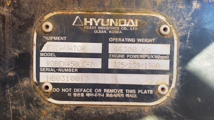 Image for 2006 Hyundai 450LC-7A