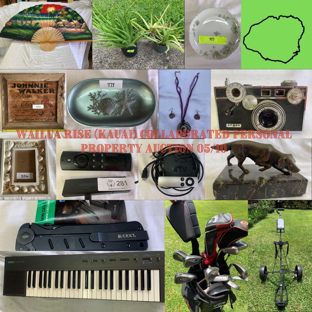 Image for Wailua Rise (KAUAI) Collaborated Personal Property Auction 05/10