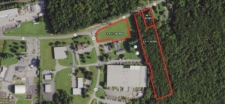 Image for 6 +/- Acres (3 Parcels) of Mainly Industrial Land Fronting Davis Highway (Rt. 22) in Louisa County, VA--ONLINE ONLY BIDDING!!