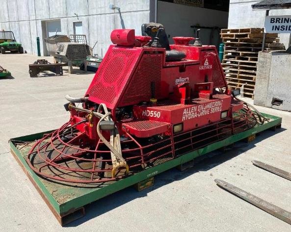 Surplus Concrete Equipment: 2003 Ford F-550 Service Truck, John Deere Gator, Pumps, Saws, Rider, Laser Levels