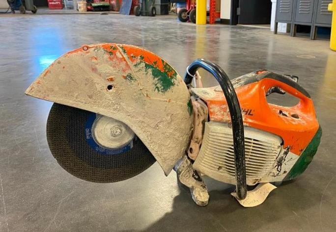 Surplus Concrete Equipment: 2003 Ford F-550 Service Truck, John Deere Gator, Pumps, Saws, Rider, Laser Levels