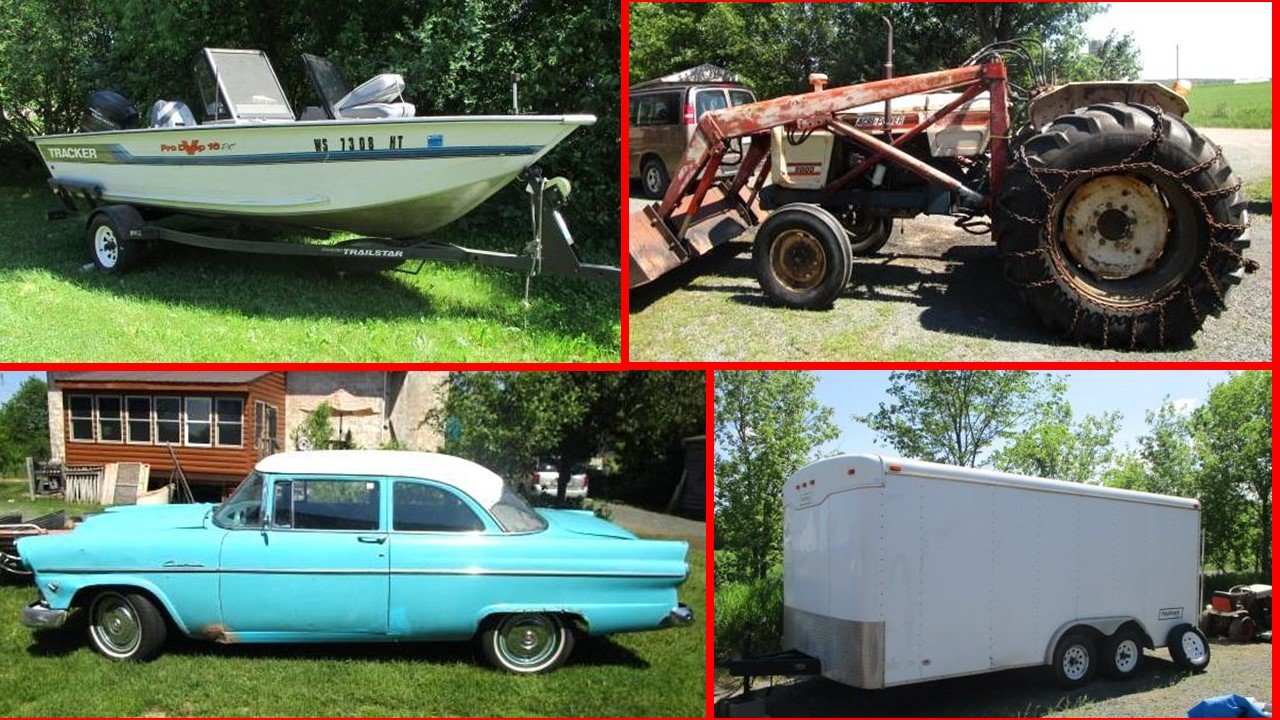 Image for 1955 Ford, Trailers, Boat, Tools, Lawn & Garden
