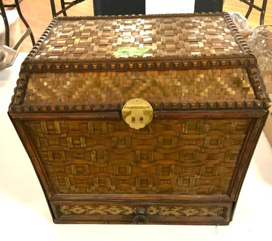 Image for Nutcrackers, Cherry Furniture, Slag Glass Lamp, Framed Art & More