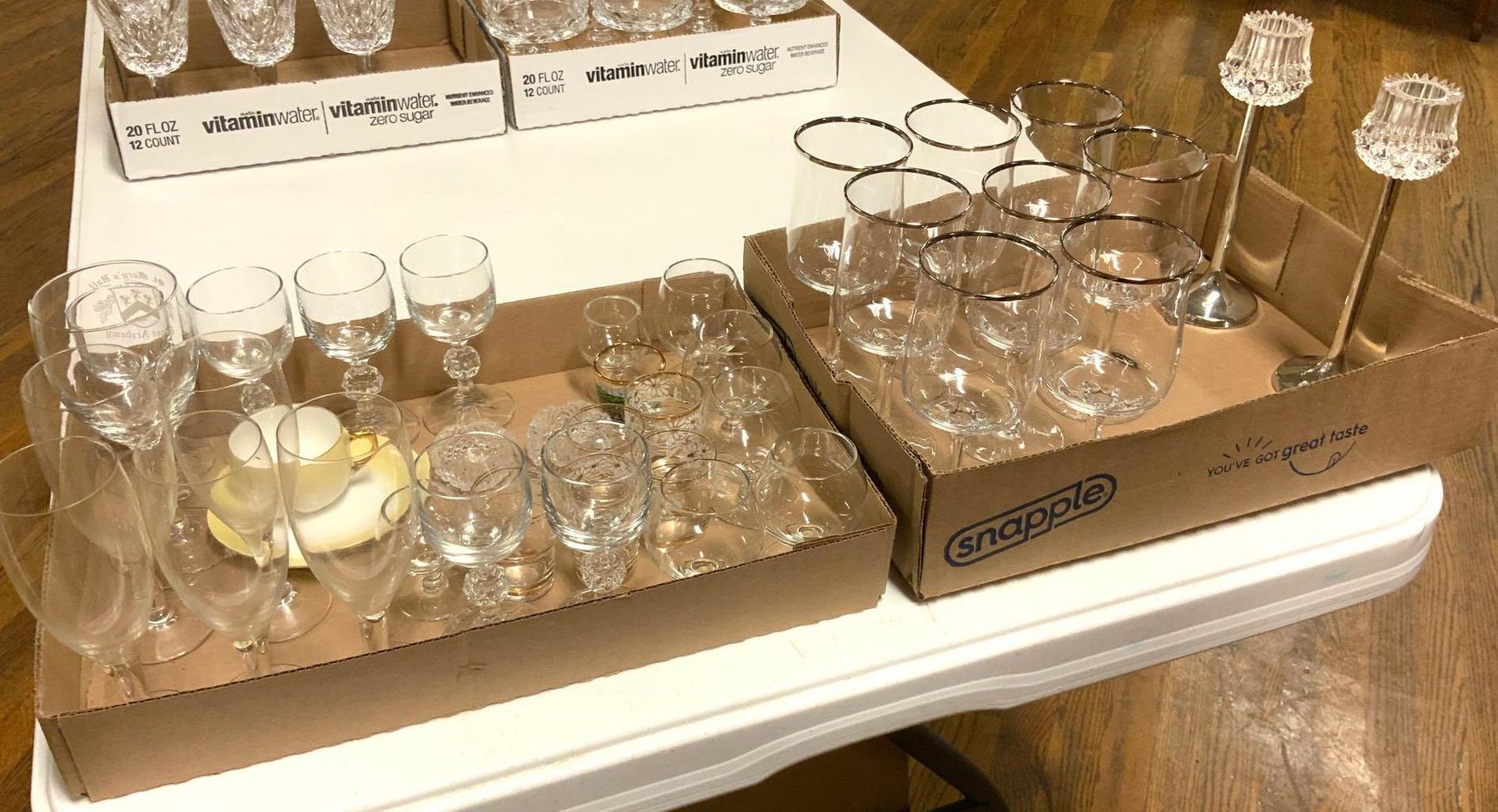 Image for Nutcrackers, Cherry Furniture, Slag Glass Lamp, Framed Art & More