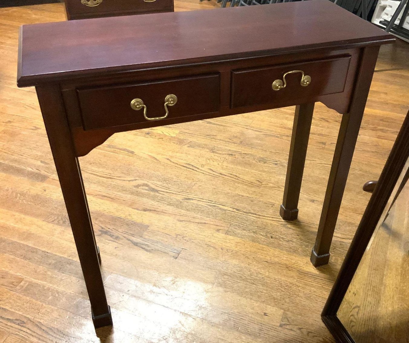 Image for Nutcrackers, Cherry Furniture, Slag Glass Lamp, Framed Art & More