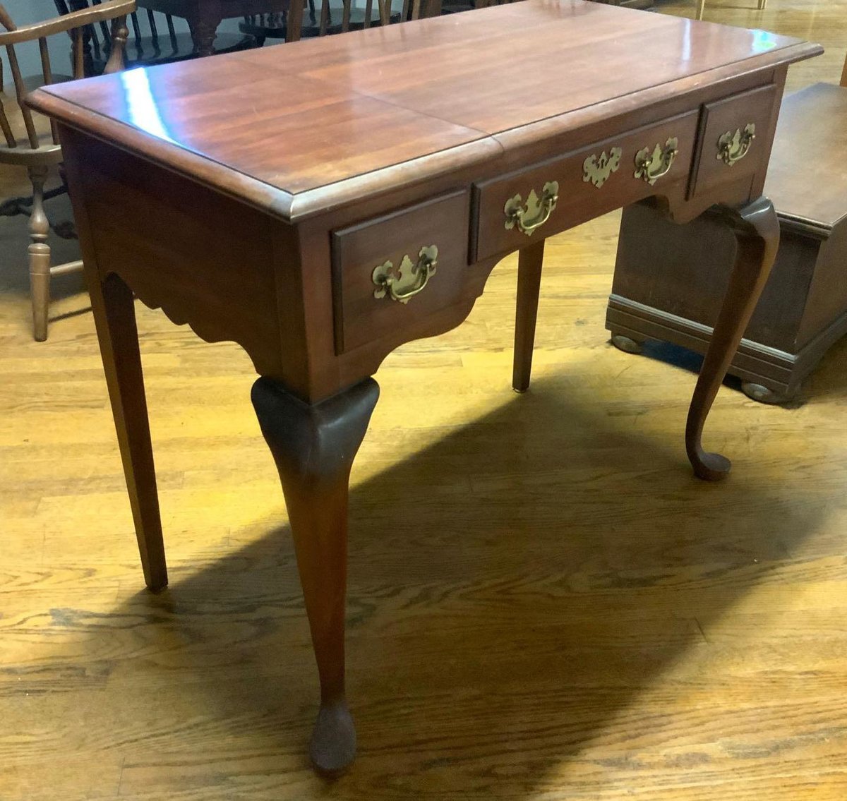 Image for Nutcrackers, Cherry Furniture, Slag Glass Lamp, Framed Art & More