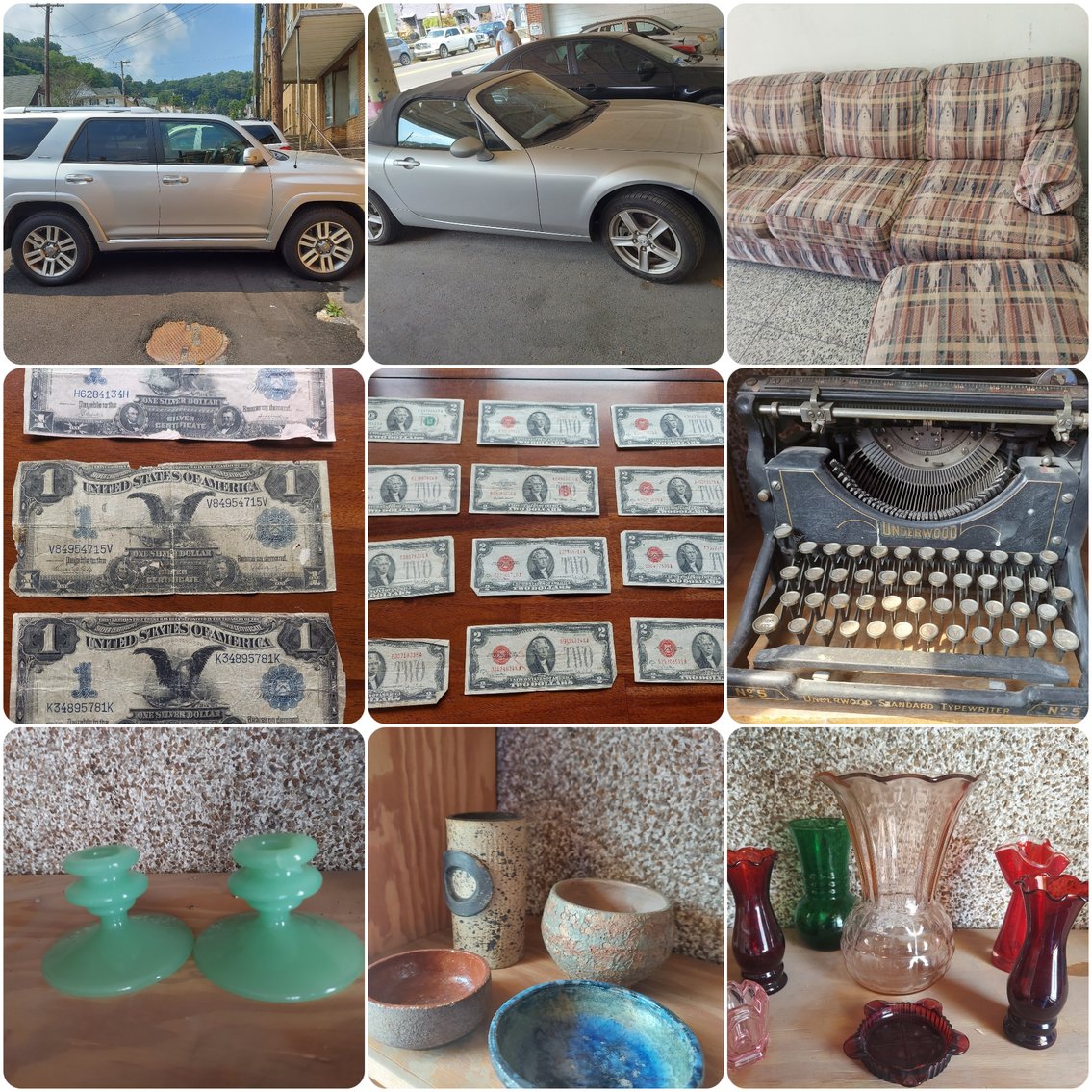 Image for Richwood, WV – ’07 Mazda MX-5, ’13 Toyota 4Runner, Pottery, Glassware, Furniture & More!