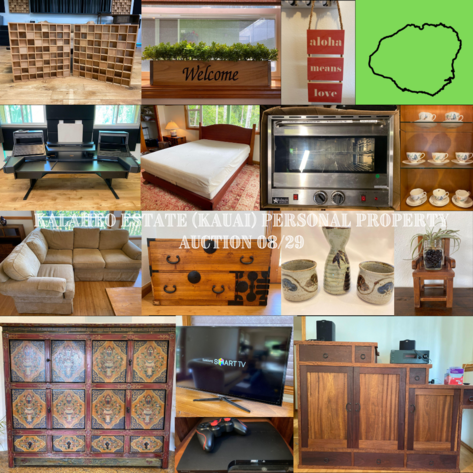 Image for Kalaheo Estate (KAUAI) Personal Property Auction 08/29