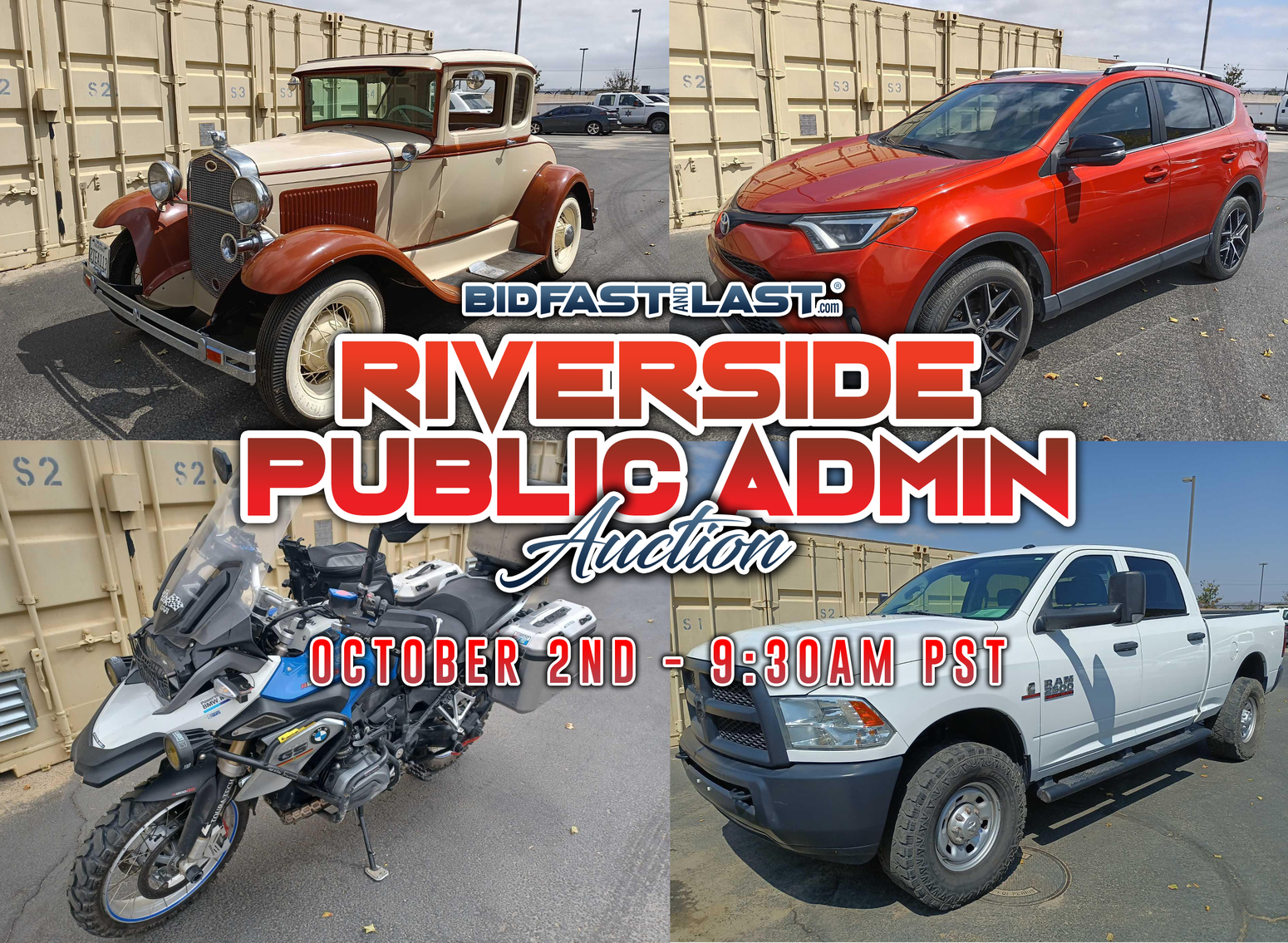 Image for Bid Fast And Last  Riverside Public Administrator Auction October 2021