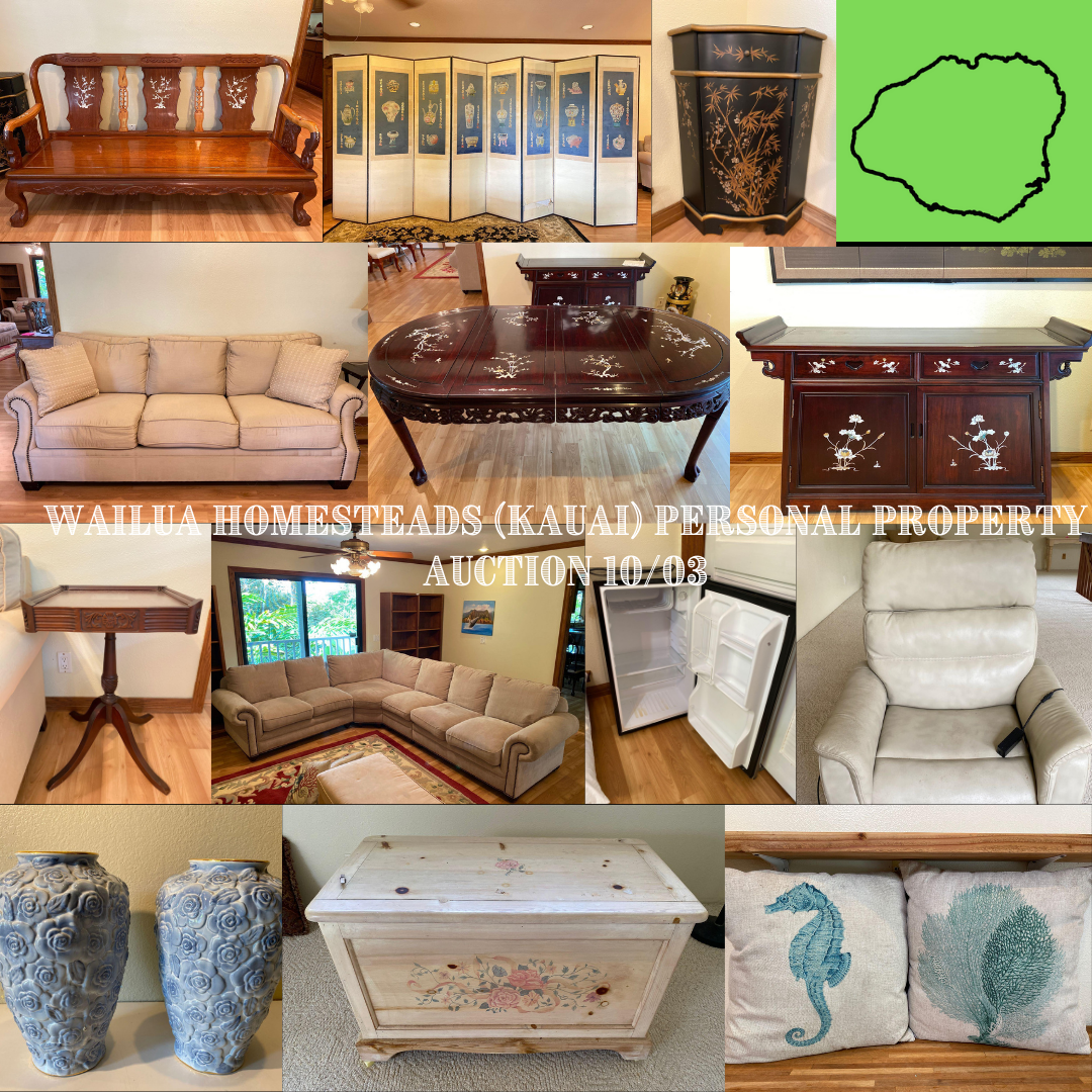Image for Wailua Homesteads (KAUAI) Personal Property Auction 10/03