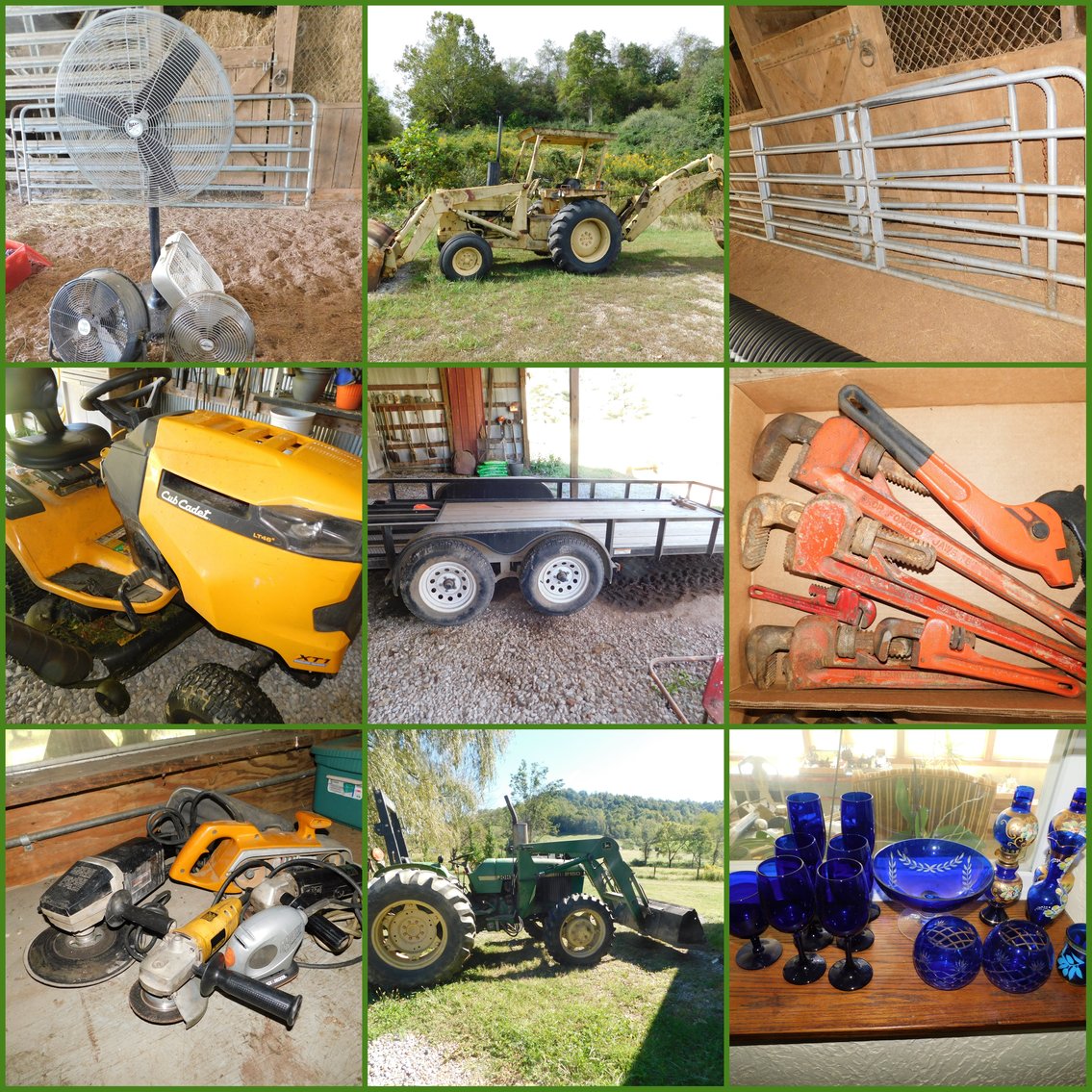 Buckhannon, WV Sunny Creek Stables Auction! JD 2150 w/Attachments, Cub Cadet riding mower, tools,