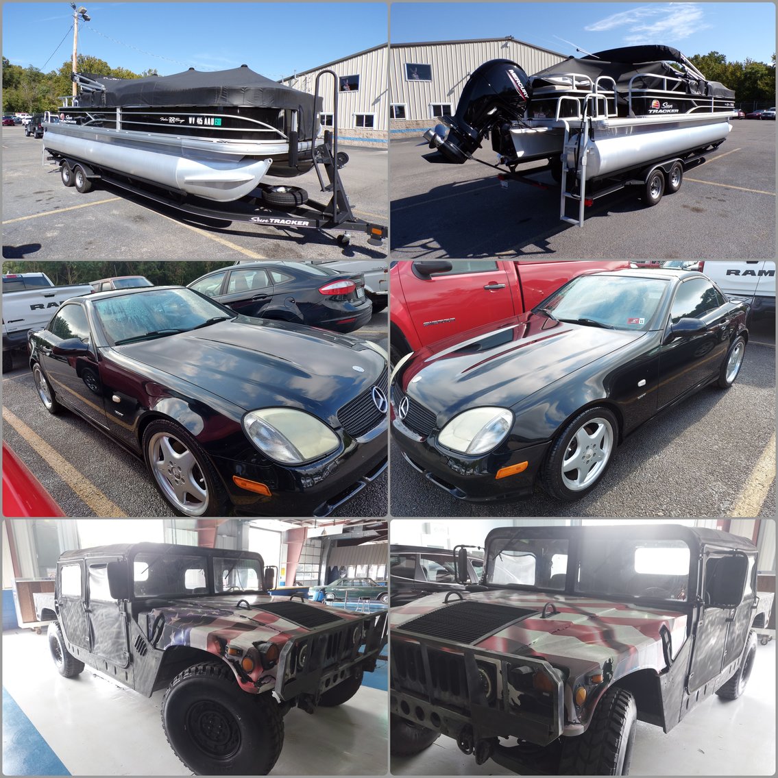 Image for Saint Albans, WV - 2019 Sun Tracker Boat, 1999 Mercedes-Benz, 1992 Humvee