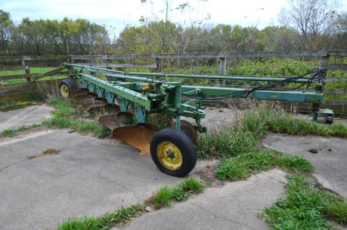 JD 9400 COMBINE, JD 4250 TRACTOR, AND FARM EQUIPMENT