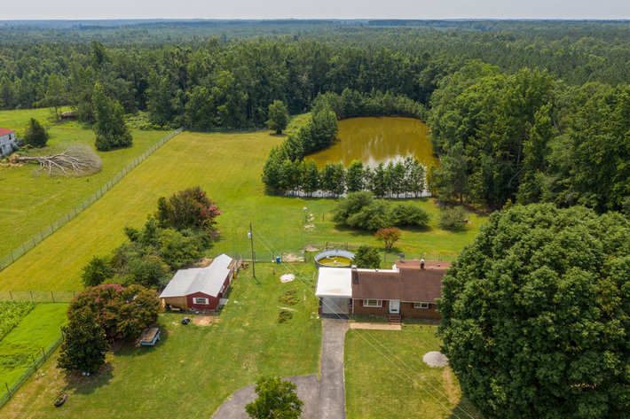 Image for 3 BR/2 BA Brick Rancher Situated on 20± Acres With a Pond - 1,740 SQFT - 4317 Grubby Rd, Wilsons, VA 23894