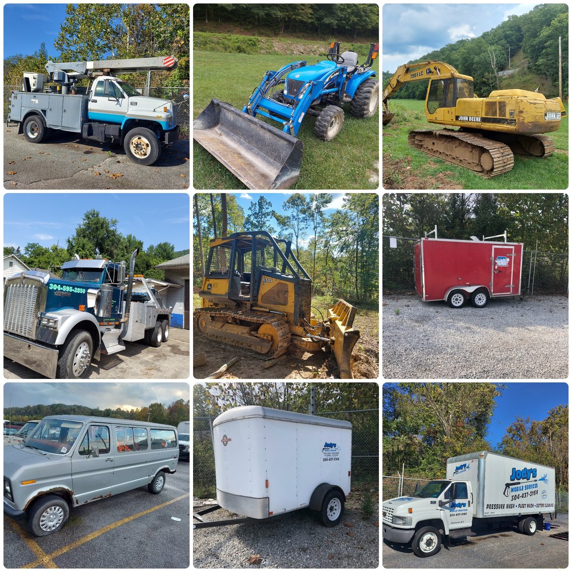 Image for Saint Albans, WV – Online Equipment Auction! JD 650 JLT Dozer, JD 790 ELC Excavator, ’99 GMC Bucket Truck, ’91 Intl Crane Truck, ’11 Peterbilt, and More!