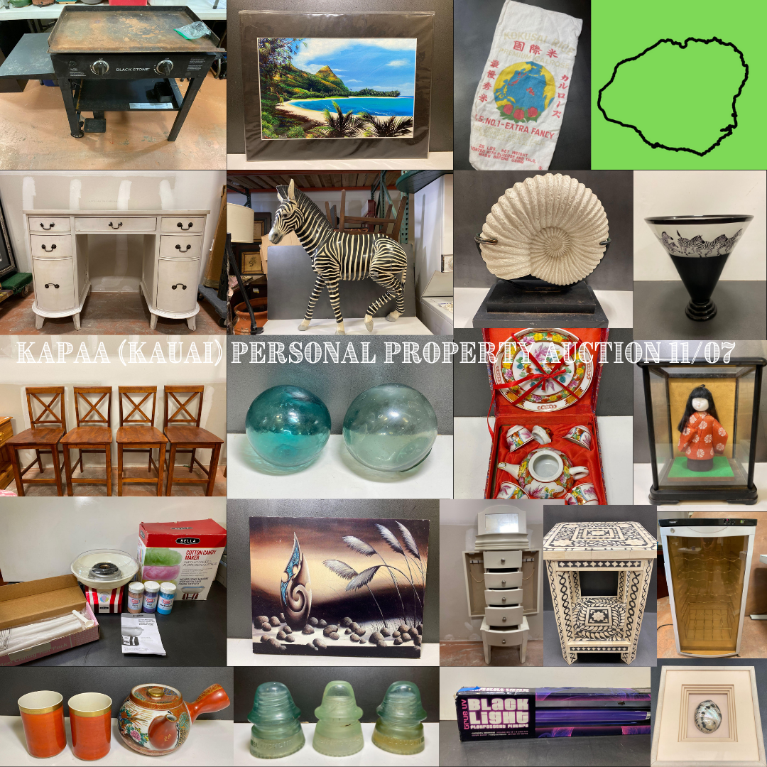 Image for Kapaa (KAUAI) Personal Property Auction 11/07