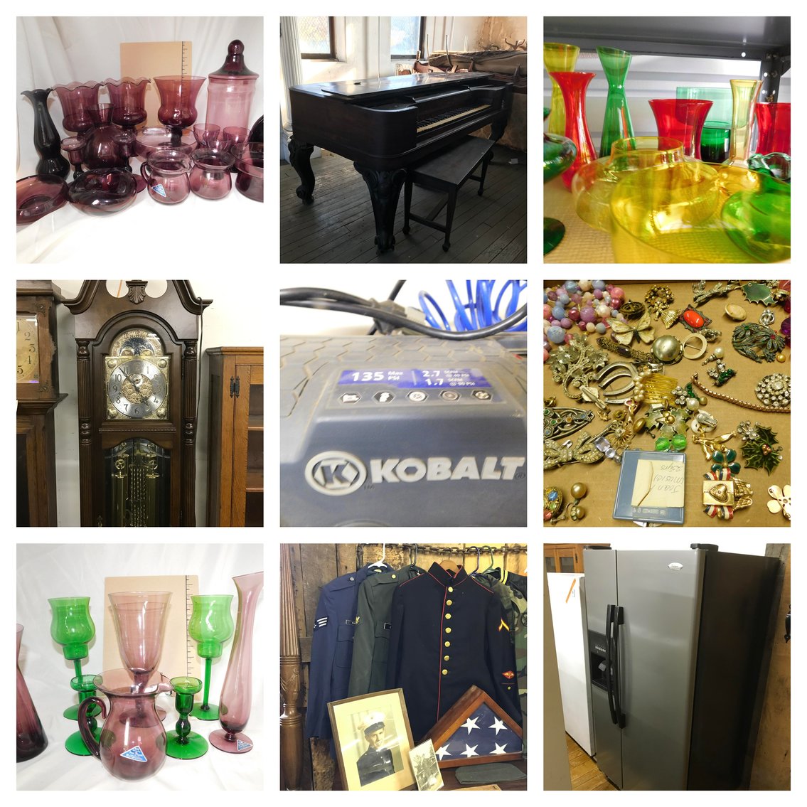 Image for Morgantown & Seneca Glass, Military & Harley Davidson Memorabilia, Tools, Furniture, & more