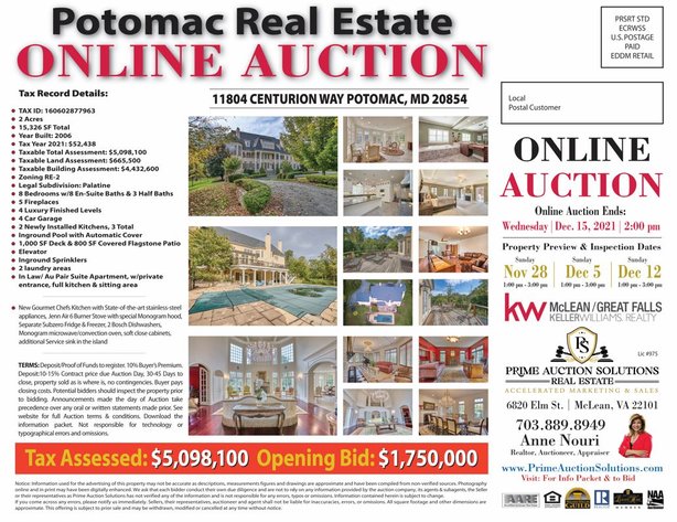 Image for Potomac REAL ESTATE Online Auction, Palatine Manor