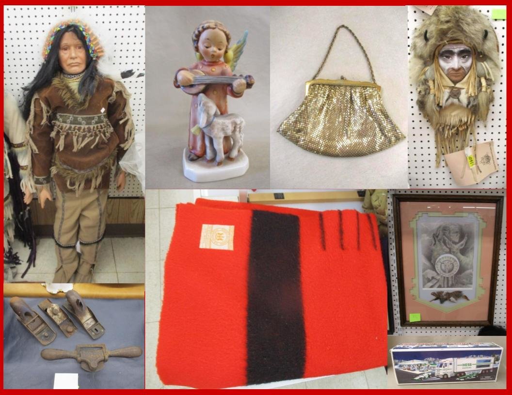 Image for Native American, Flooring, Fine Glassware, Dolls (green tag)