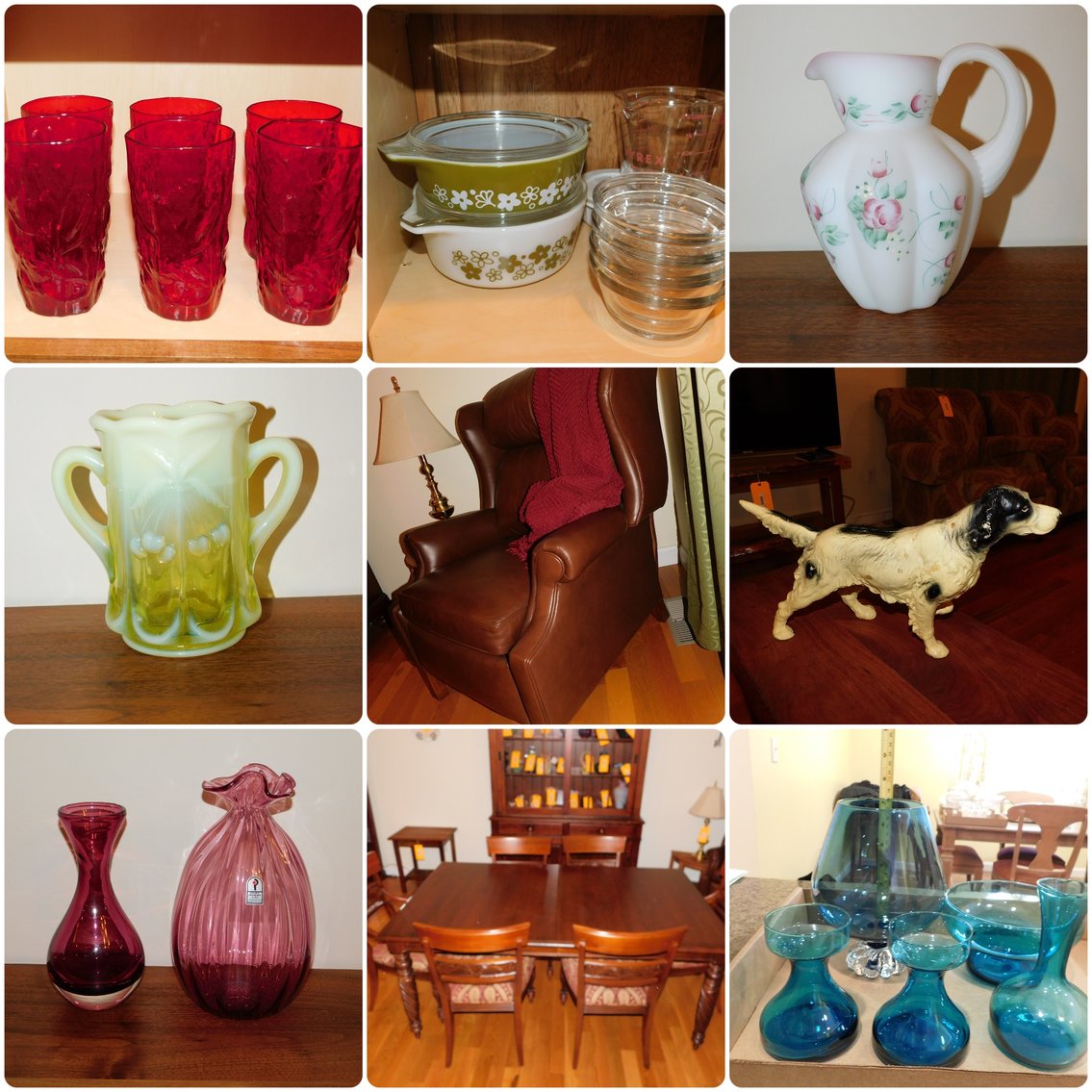 Image for Morgantown, WV – Estate of Betty Thorn: Fenton, Seneca, Fostoria Glass, High Quality Furniture, and more!