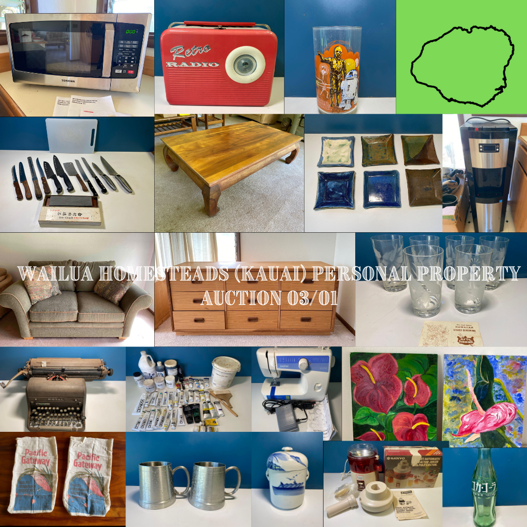 Image for Wailua Homesteads (KAUAI) Personal Property Auction 03/01