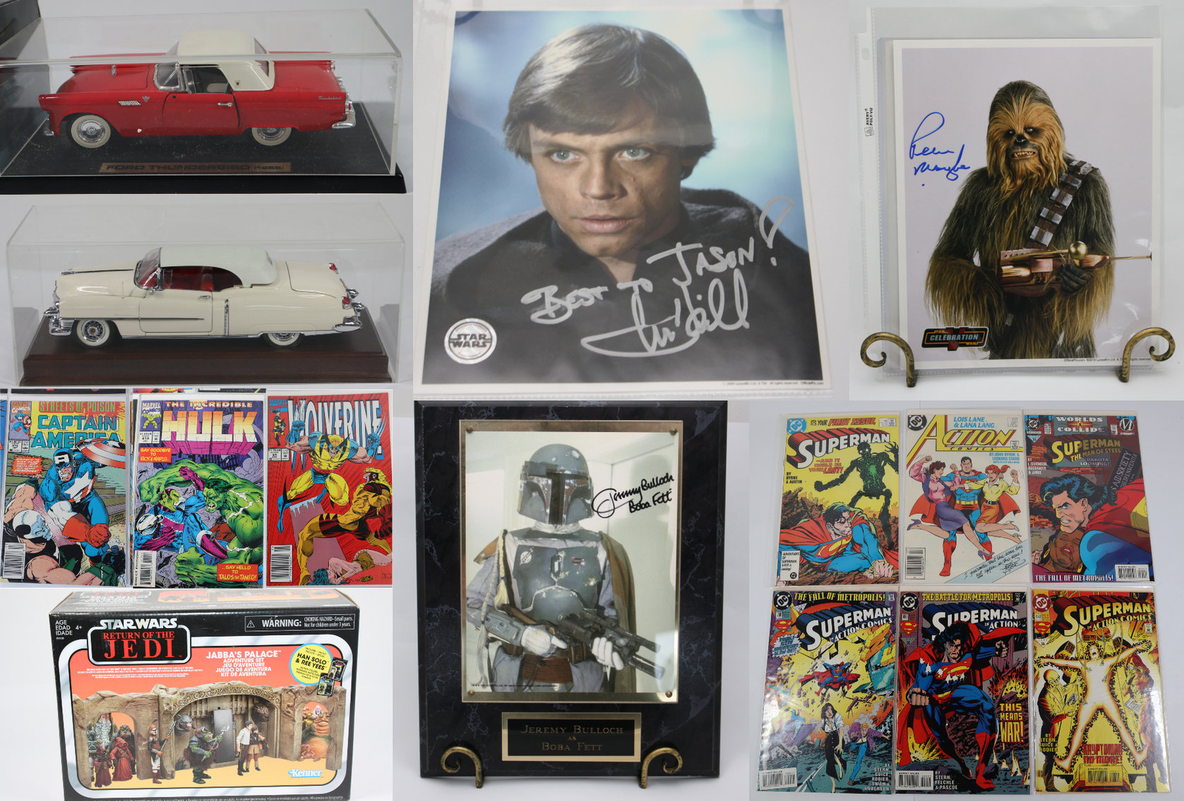 Image for A Collector’s Dream with Items from The Star Wars Universe, The Automotive Industry, Marvel and DC Comics and Much More!