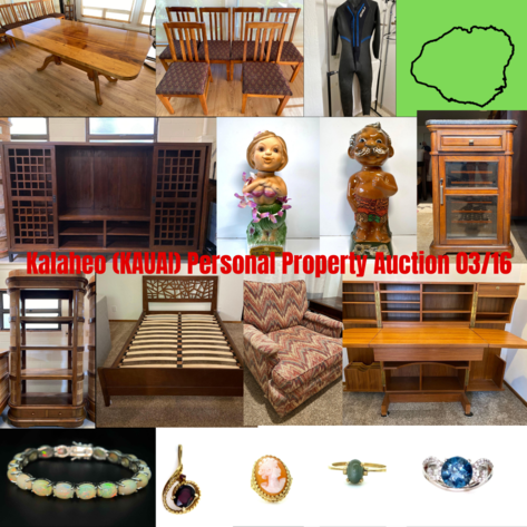 Image for Kalaheo (KAUAI) Personal Property Auction 03/16