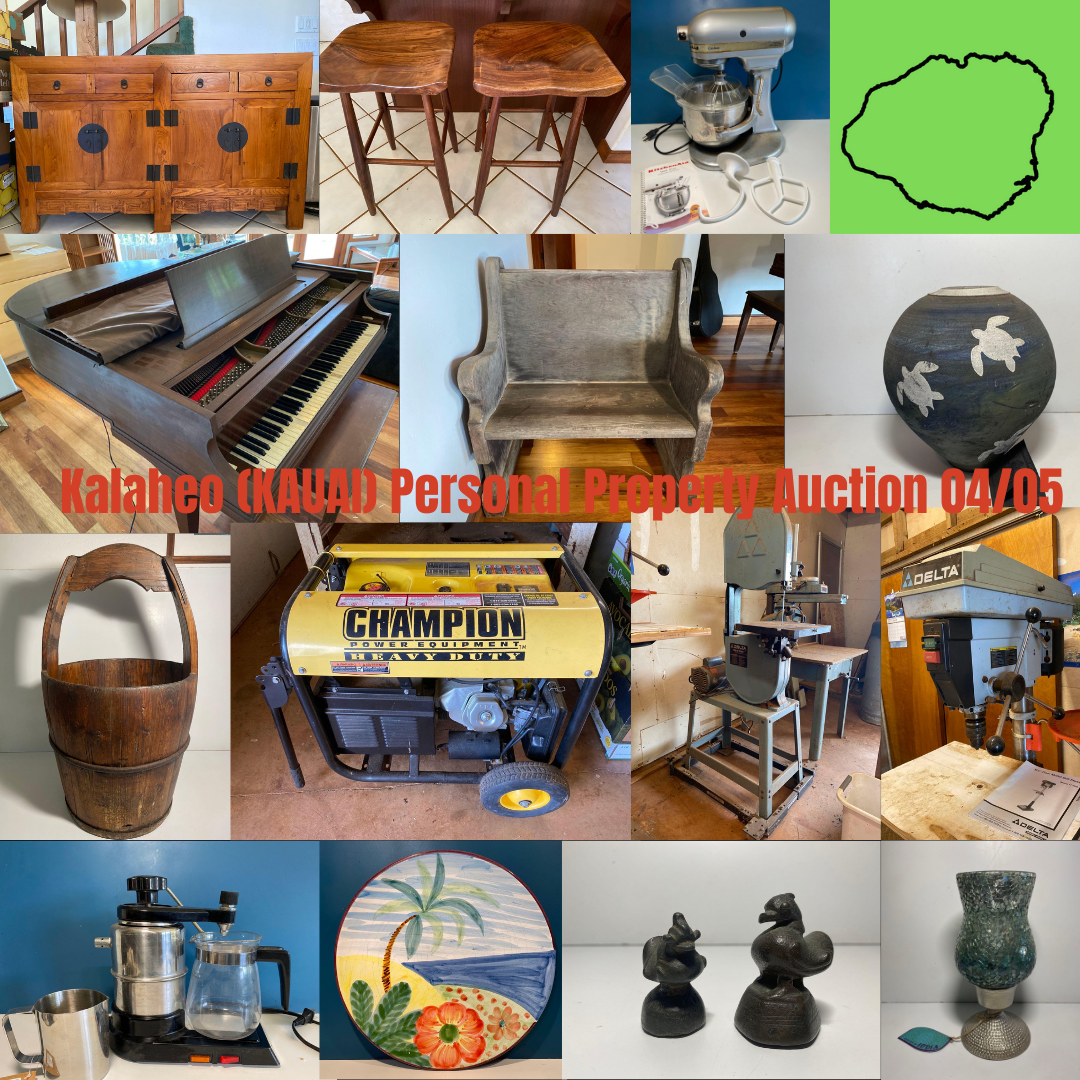 Kalaheo (KAUAI) Personal Property Auction 04/05
