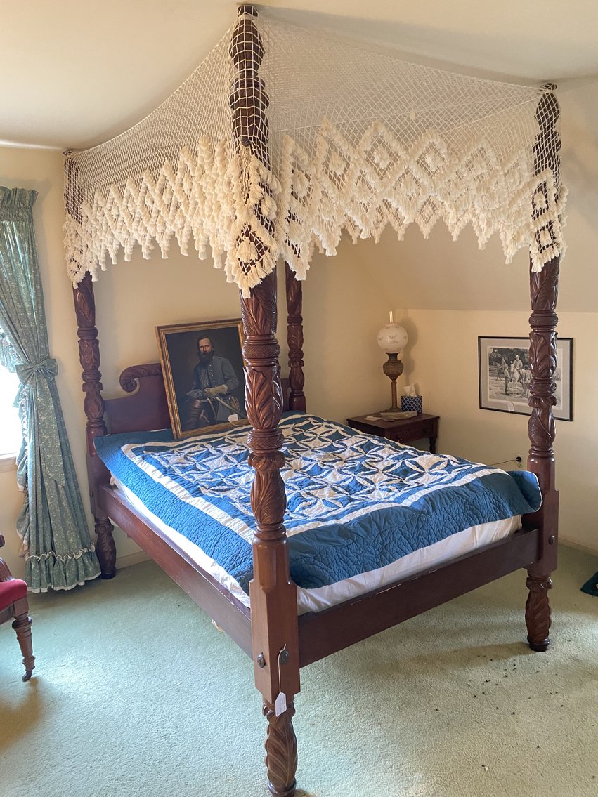 Image for J.E.B. Stuart Bed, Blue Ridge Pottery, Folk Art, Antique Furniture