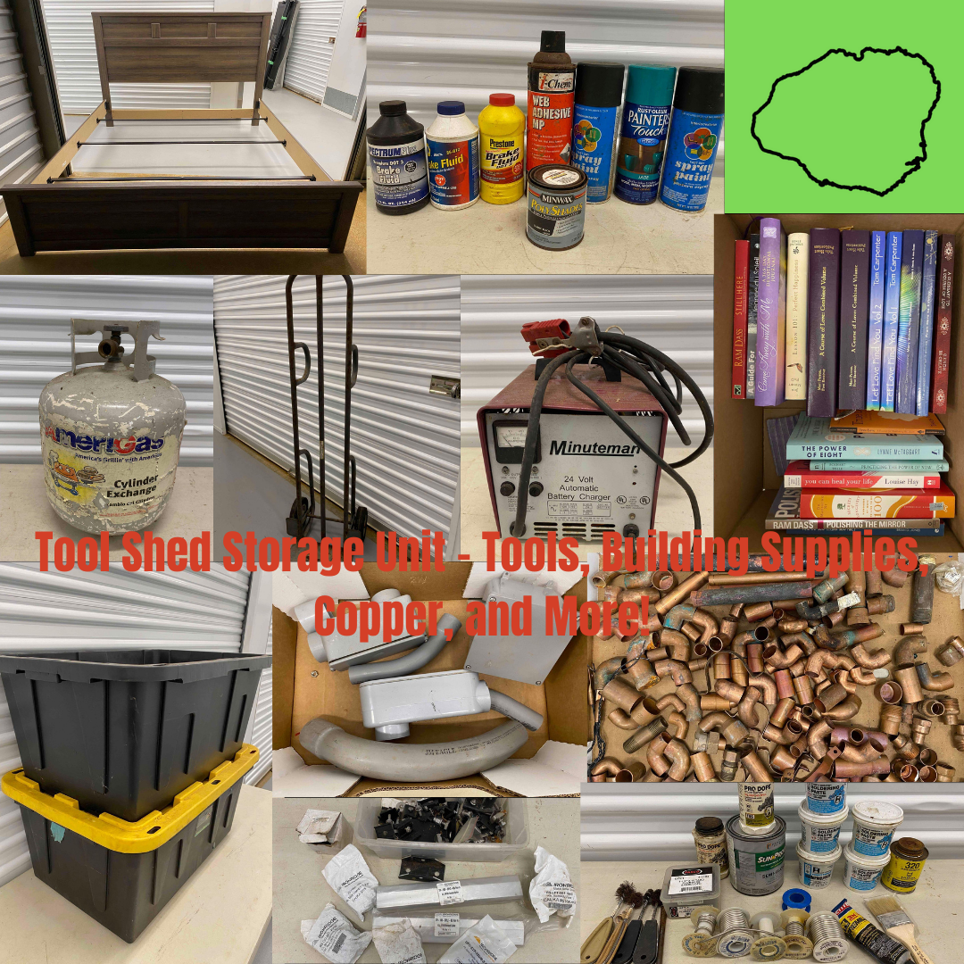 Image for Tool Shed Storage Unit - Tools, Building Supplies, Copper, and More!