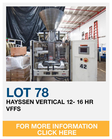 Image for Food Manufacturing & Packaging Equipment Auction