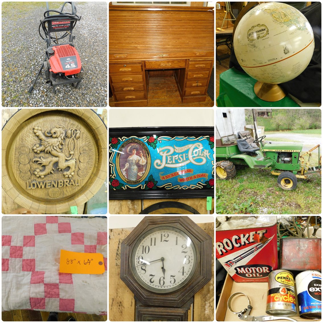Image for Jane Lew, WV – Antiques, Collectibles, Tools/Farm Items, JD Lawn Tractor & More!